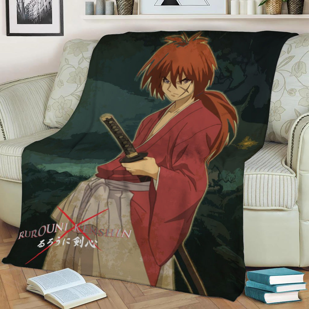 ruroni kenshin 4 Fleece Throw Blanket