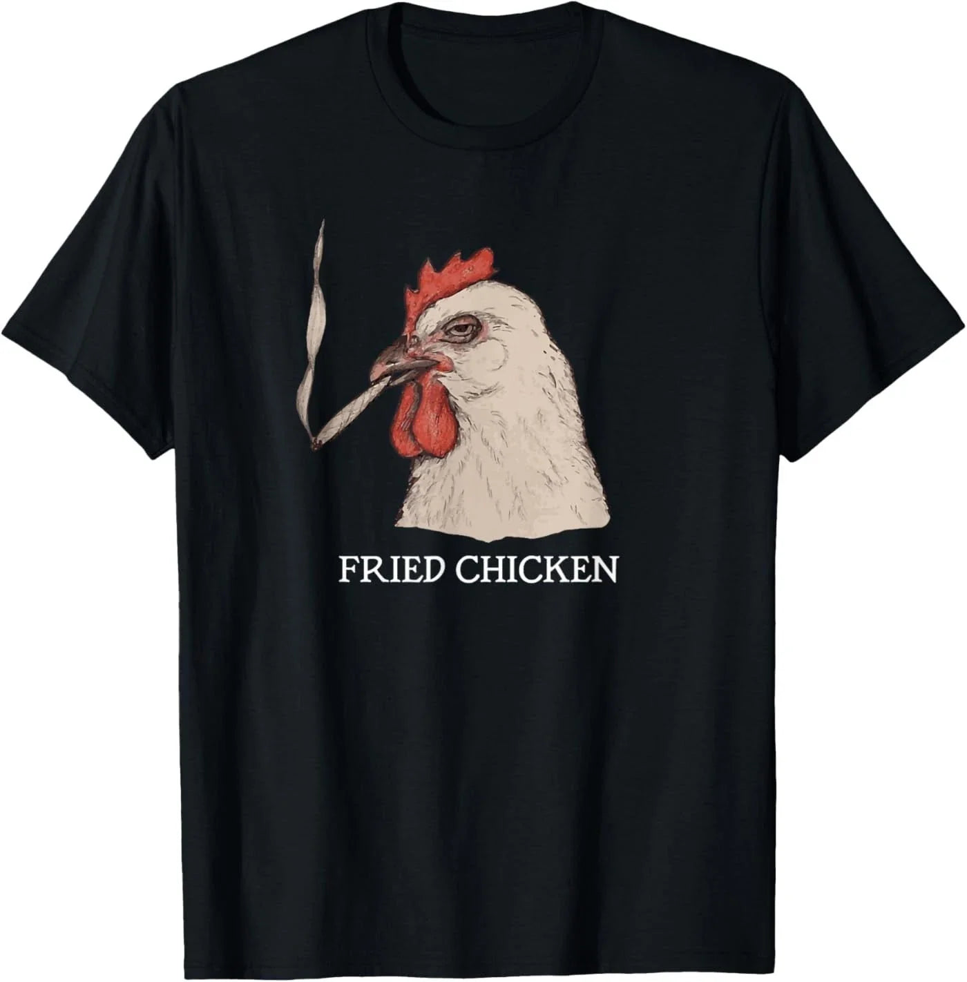 Fried Chicken 420 Smoking Marijuana, Funny Stoner, Weed Meme T-Shirt