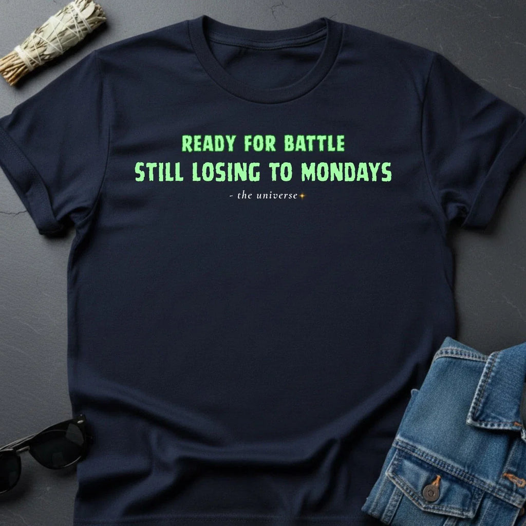 Ready for Battle, Still Losing to Mondays Sarcastic T-Shirt