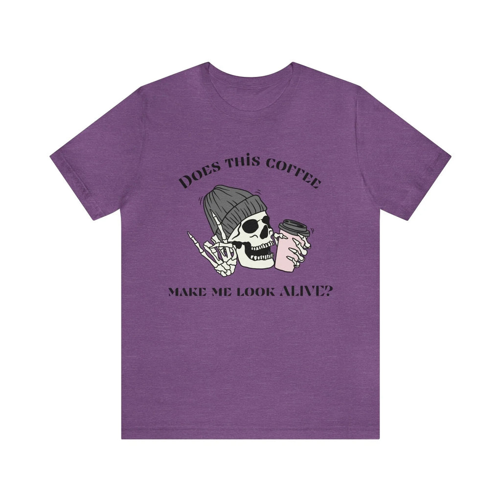 Funny Coffee Shirts - Skeleton - Caffeine - Unisex Jersey Short Sleeve Tee