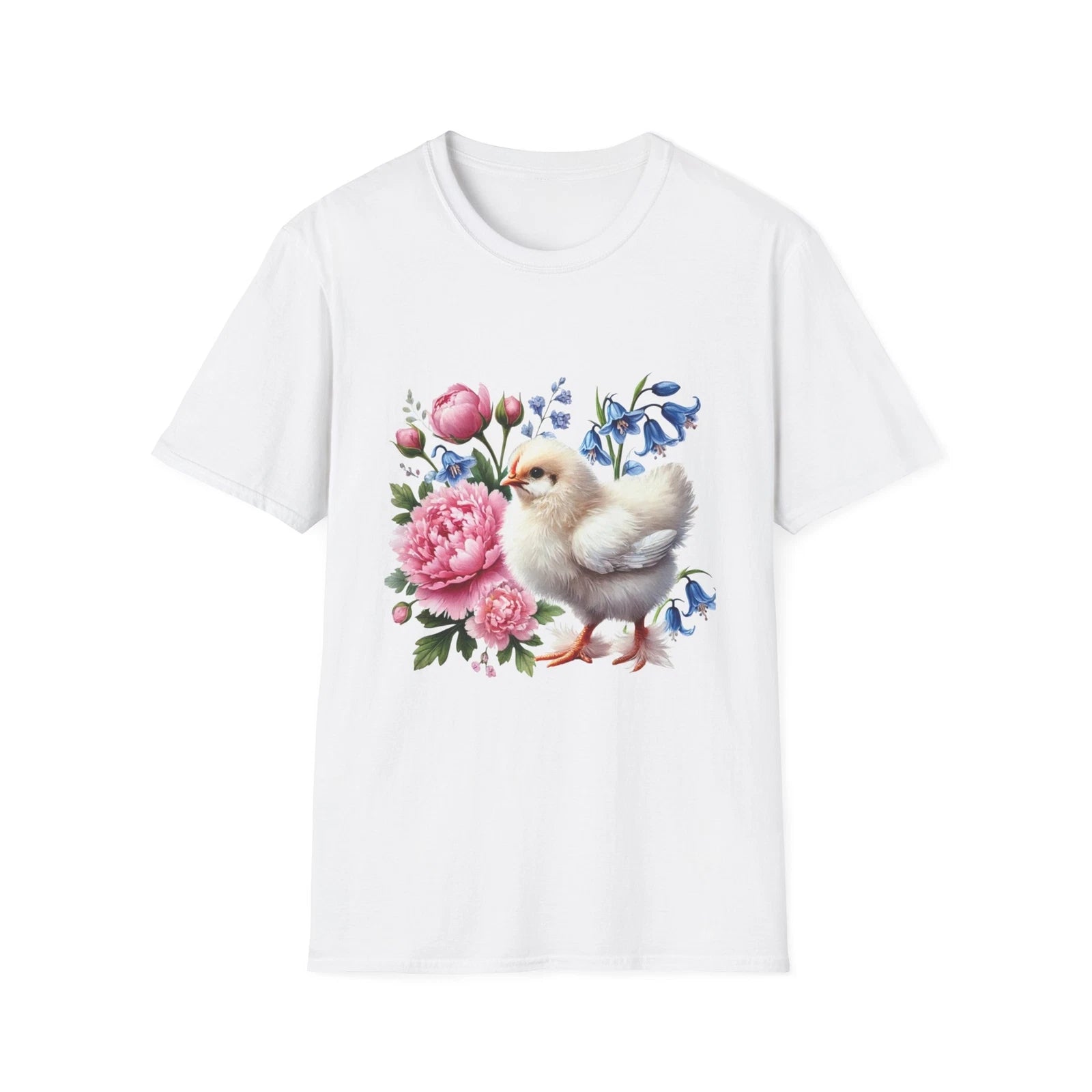 Charming Floral Chick T-Shirt, Cute Spring Tee, Easter Gift, Animal Lover Shirt,