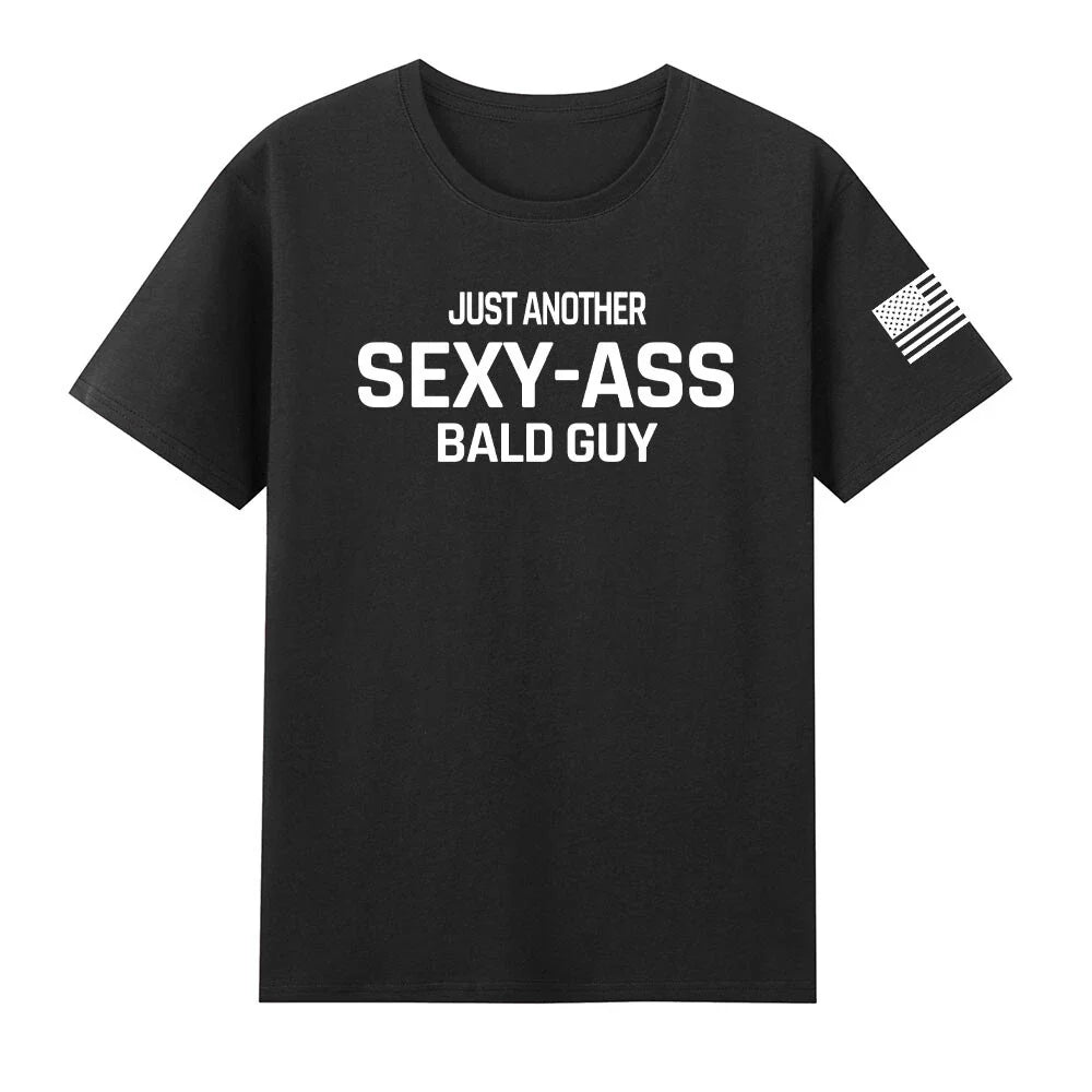 Just Another Sexy Bald Guy US Flag Grandpa Dad Joke T-Shirt