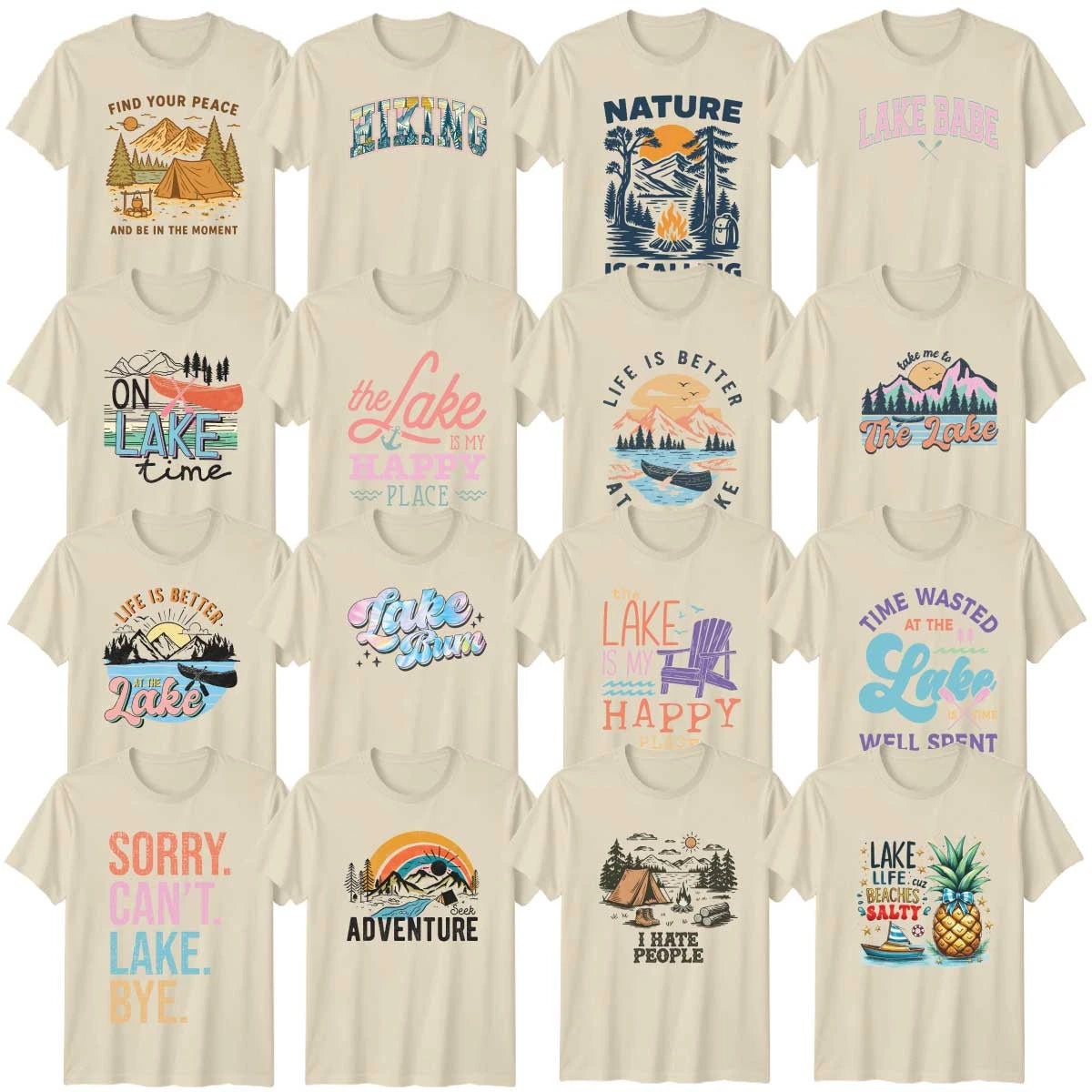 Lake Life Adult T-Shirt Outdoor And Nature Lifestyle Outdoor Lover Gift