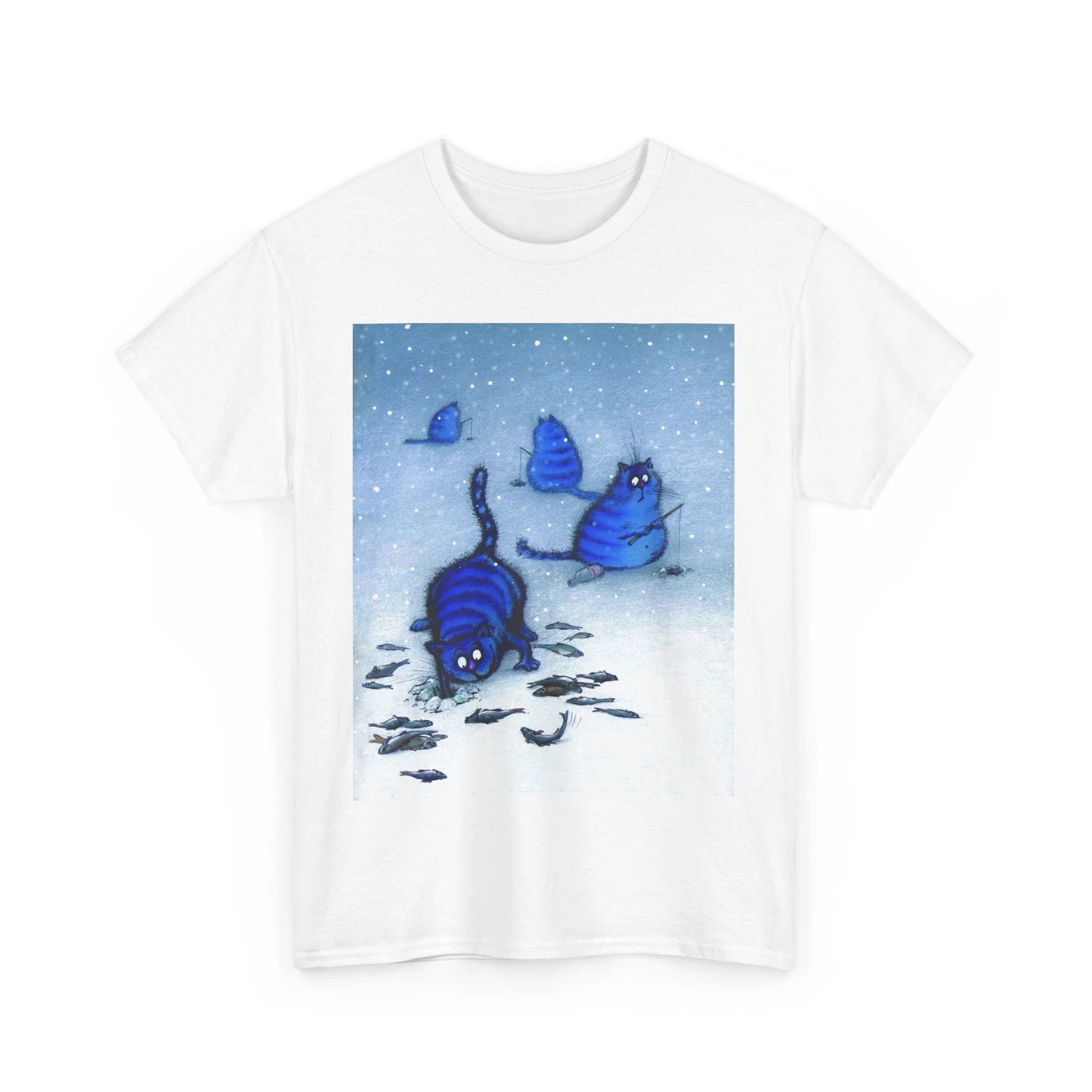 Cute Funny Cotton Cat T Shirt For Women Men XL White Real Art Print All Sizes