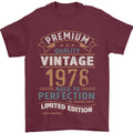 Premium Vintage 48th Birthday 1978 Mens T-Shirt 100% Cotton