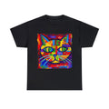Unisex Adult T Shirt Colorful Abstract Cat Painting Artwork Fun Cute Trippy Tee