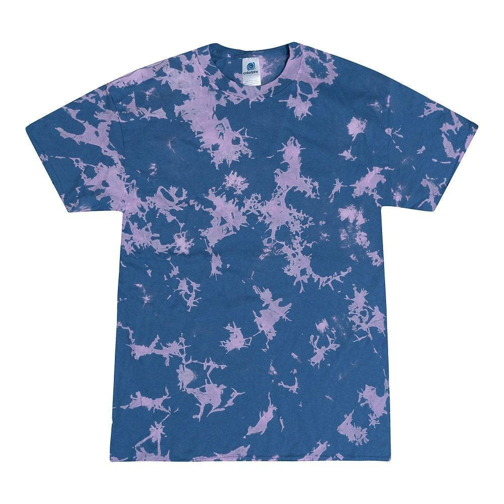 Bleach Out  T-Shirts Blue  Adult Sizes Cotton Colortone