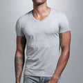 Fashionable Low Cut V Neck Man T Shirt Summer Hipster Short Sleeve Retro