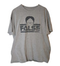 The Office Dwight Schrute False Graphic Print T-shirt Size XL Unisex Gray Humor