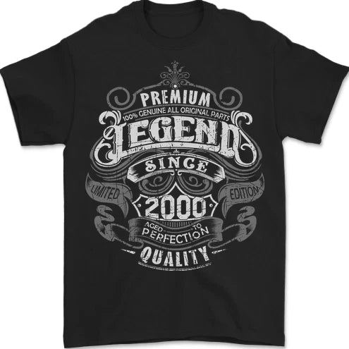 Premium Legend 26th Birthday 2000 Mens T-Shirt 100% Cotton
