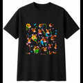 Neon Syrian Hamster Shattered Cute Mens T-Shirt Black 100% Cotton Kawaii Unisex