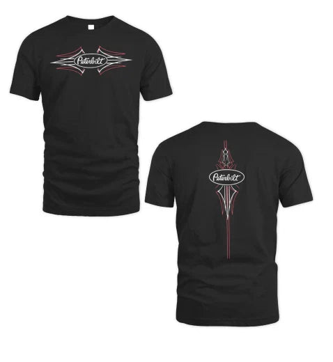 Peterbilt Truck Trucker Logo Men's Black T-Shirt Size S to 5XL