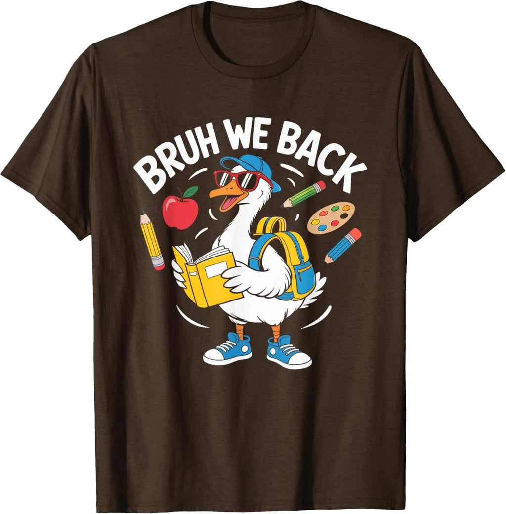 Bruh We Back Funny First Day School Humor Meme Unisex T-Shirt