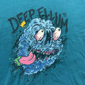 Deep Ellum TX Graphic T Shirt Blue Monster Art Tee Men’s Large Streetwear