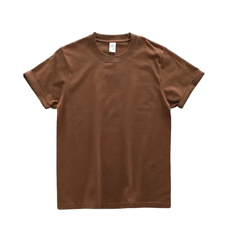 Oversized T Shirt for Men Summer Short Sleeve Tee 100% Cotton Plain Top Casual