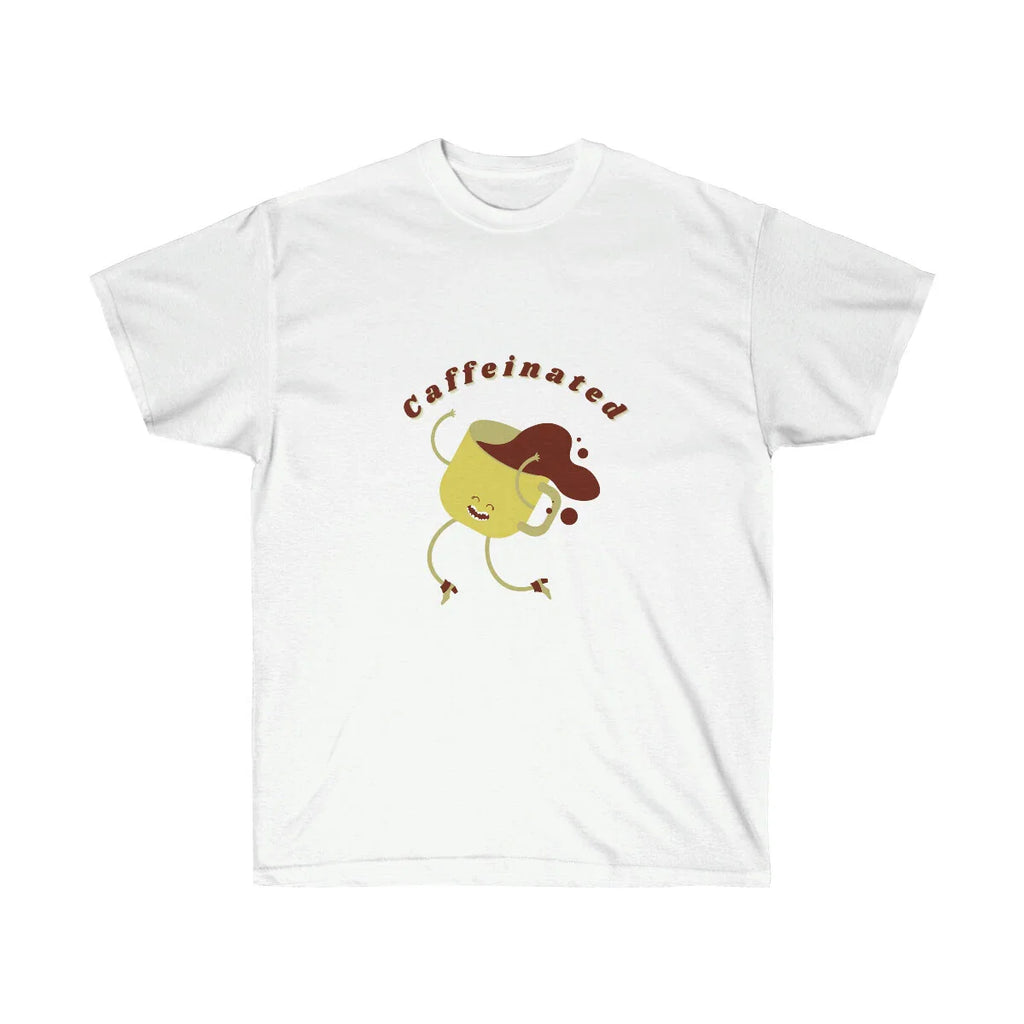 Caffeinated Adorable Unisex Ultra Cotton Tee, Perfect Gift for Coffee Lovers