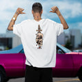 Oversized Crew Neck Streetwear Tee for Men – Trendy Back Design