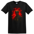 Demon Graphic T Shirt Scary Red Eyes Skull Black Tee Urban Streetwear Design
