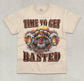 Time To Get Basted T-Shirt Funny Thanksgiving Turkey Meme Unisex Graphic Shirt