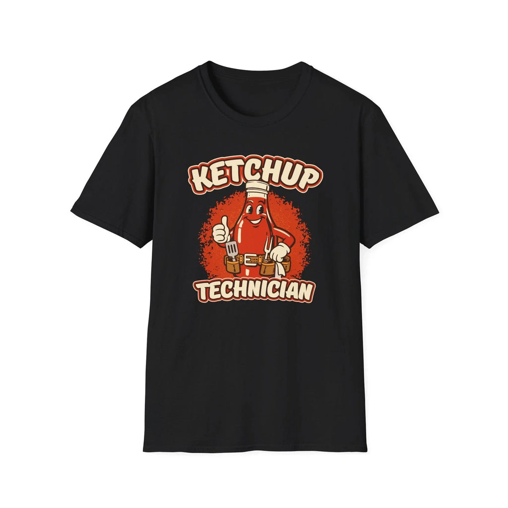 Ketchup Technician T-Shirt | Funny Condiment Grilling Tee | BBQ Dad Joke