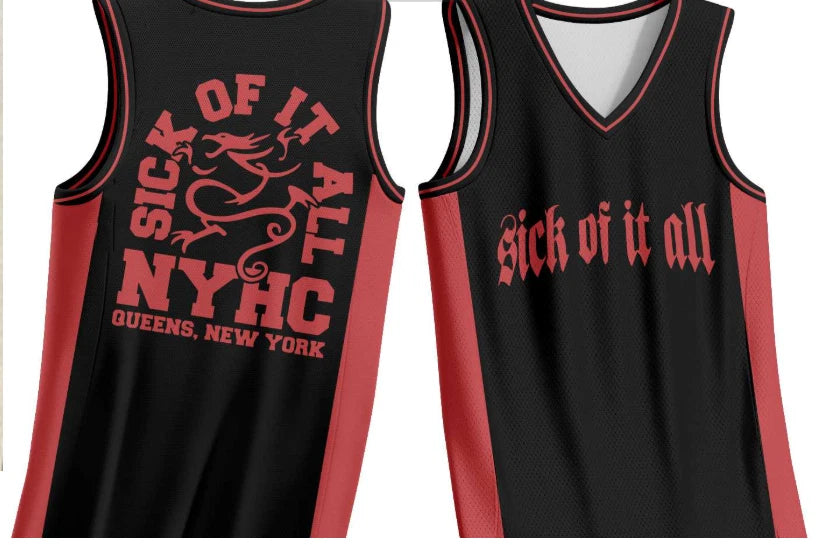 HOT Sick Of It All BASKETBALL Jersey All sizes XZ1477