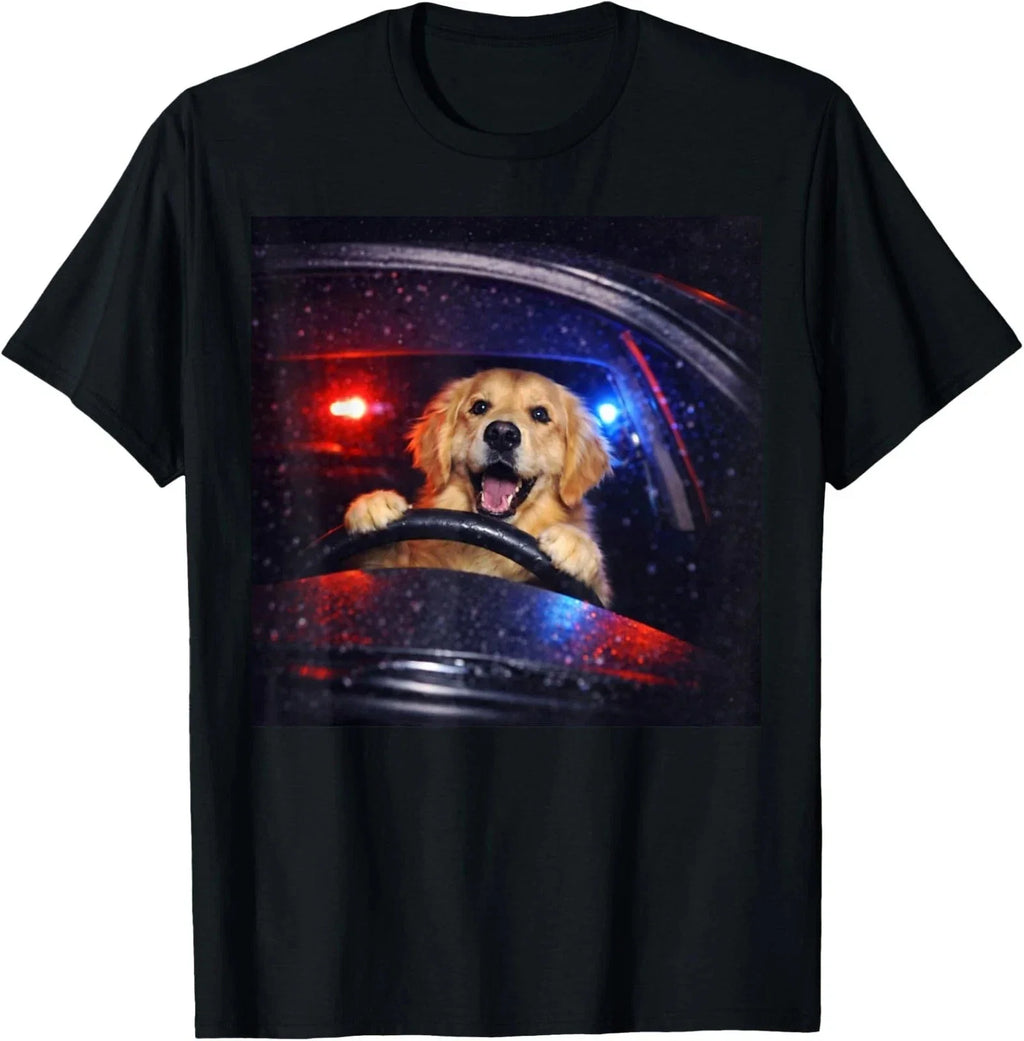 Funny Golden Retriever Driving Car Meme Unisex T-Shirt