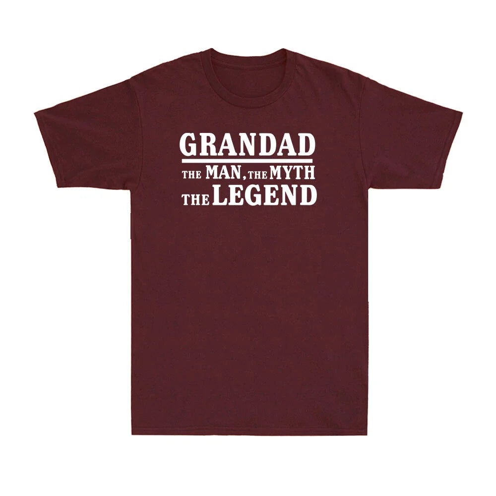 Grandad the Legend The Myth Grandpa Dad Gift Joke Fathers Day Men's T-Shirt
