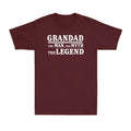 Grandad the Legend The Myth Grandpa Dad Gift Joke Fathers Day Men's T-Shirt