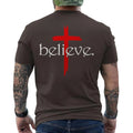 Believe In Cross Jesus Christ Christian Sayings Bible Faith God ON BACK Tee