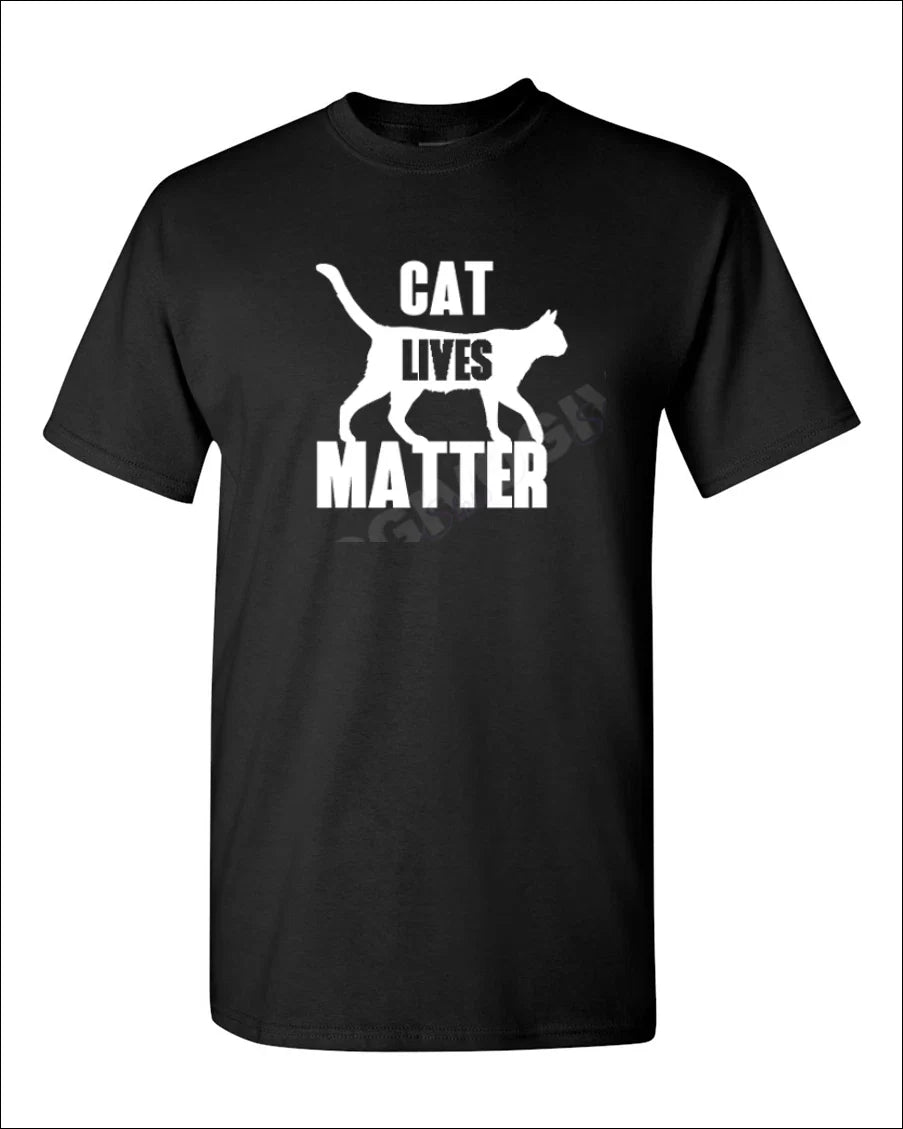 Cat Lives Matter T Shirt Funny Tee Men T-shirt Kitty Animal Lovers Rescue Kitten