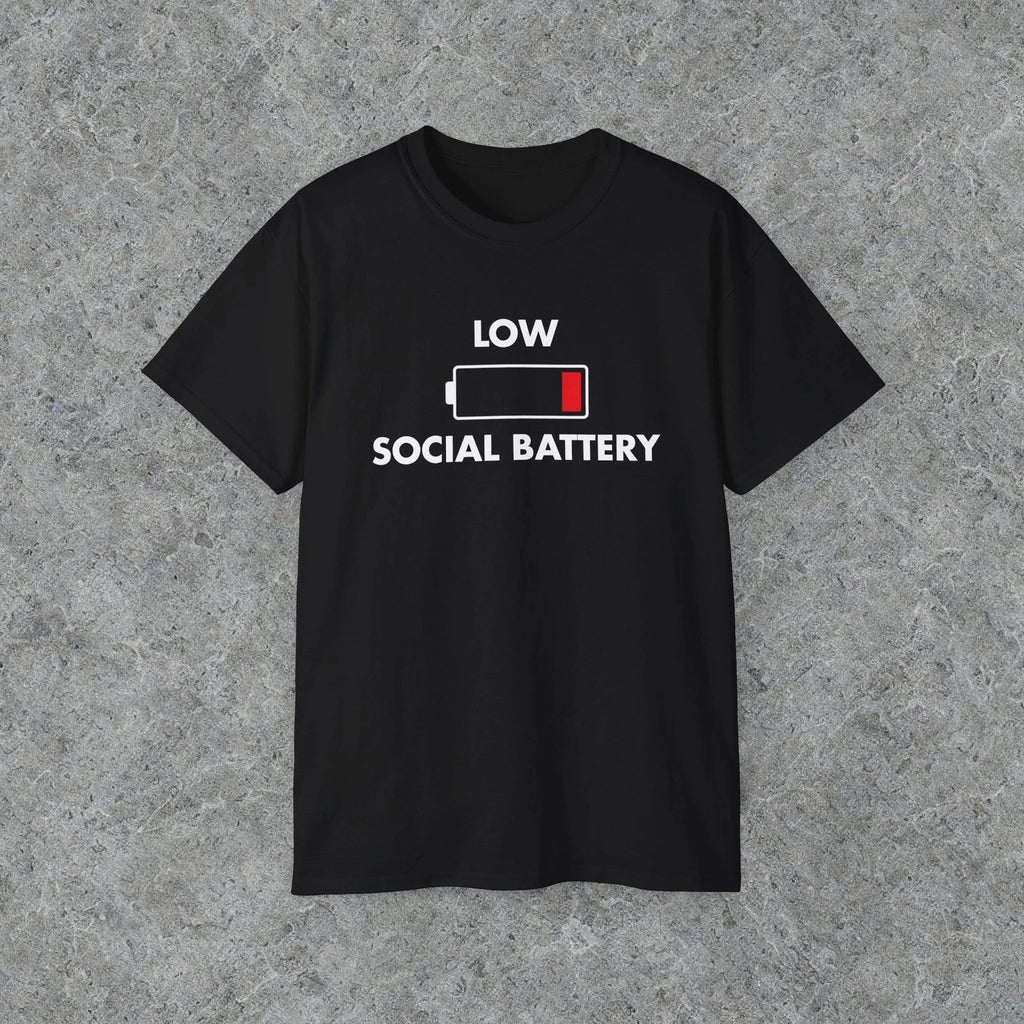 Low Social Battery shirt, funny anti social introvert tshirt, introvert gift