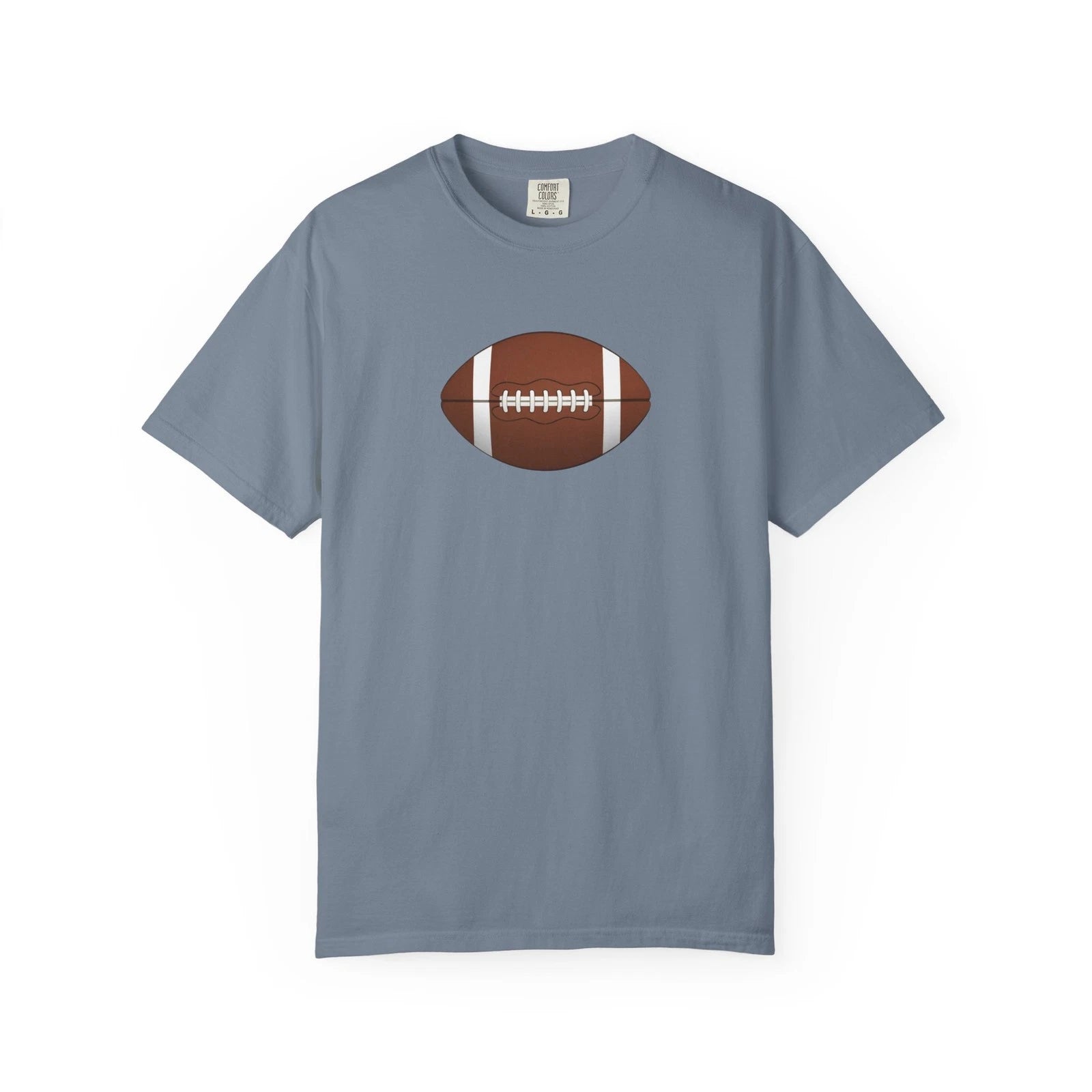 Football Graphic T-Shirt | Simple Brown Football Illustration