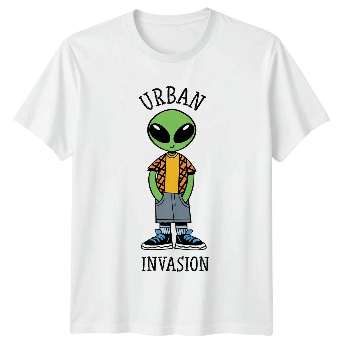 Urban Invasion T-Shirt Alien Urban Streetwear Sci-Fi Gift For Him And Her