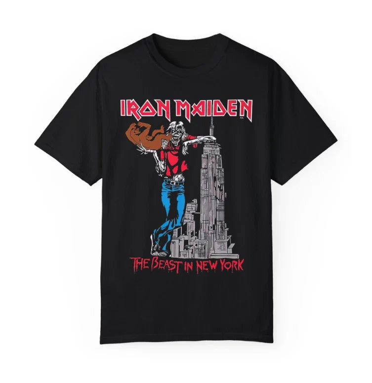 Iron Maiden T-shirt – The Beast In New York – Double Sided Unisex Metal Tee