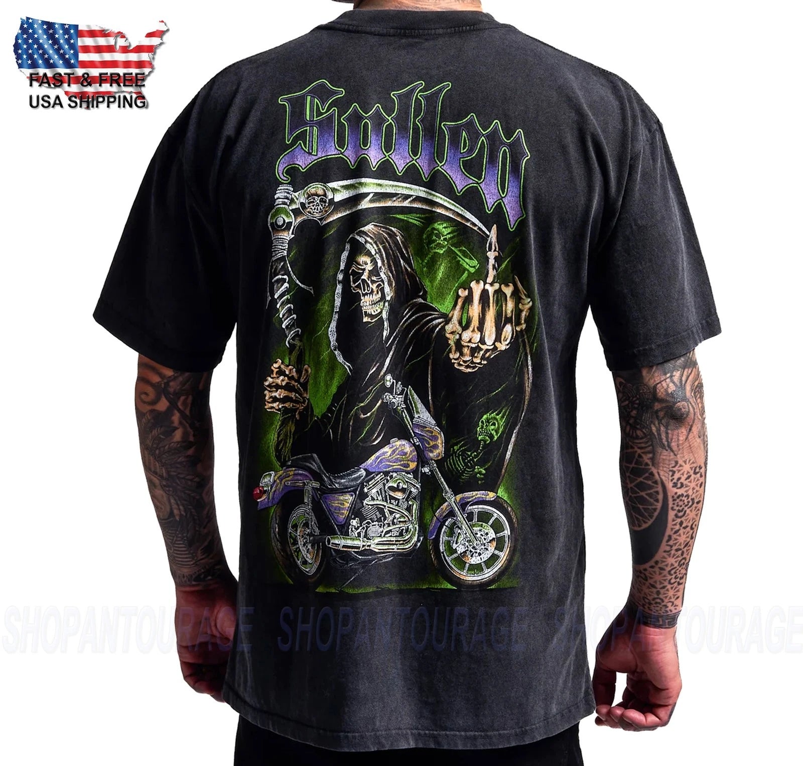 Sullen Art Collective Grim Highway 1 Ton Tee SCM8434 Short Sleeve Men`s T-shirt
