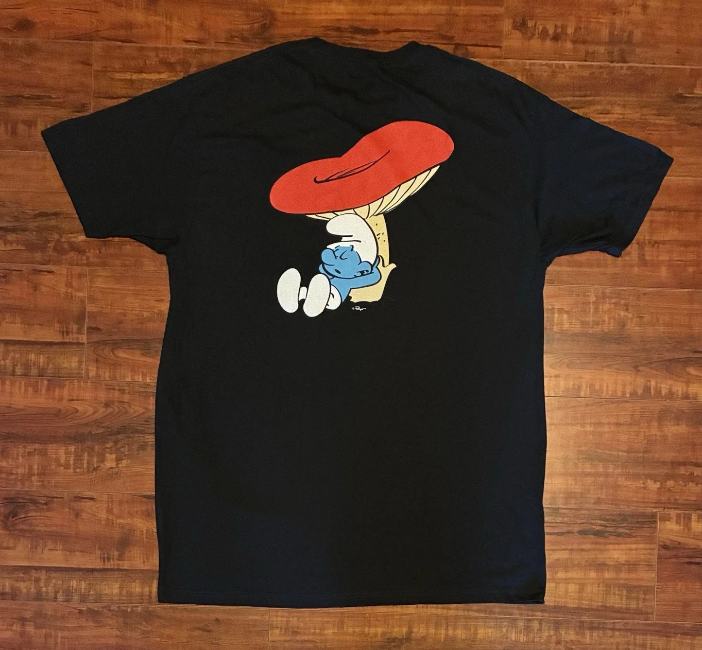 Rare 2020 Official Smurfs Lazy Smurf Mushroom Shirt Sz Xl