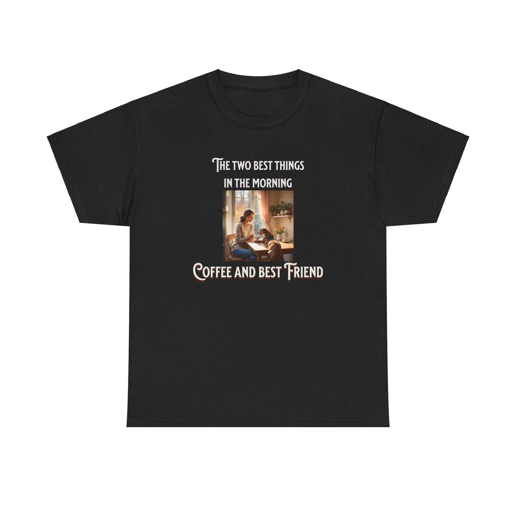 Women and Dog Morning Coffee Unisex Tee