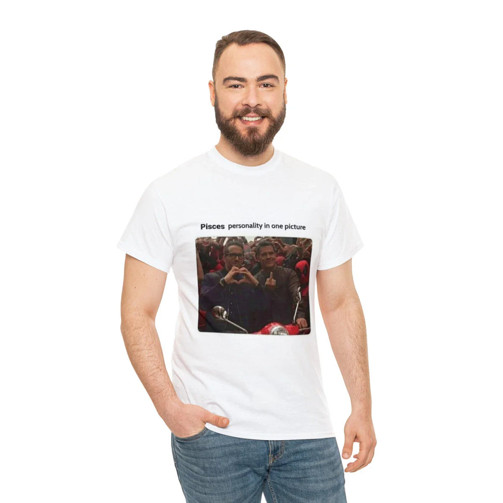 Pisces Funny Unisex Heavy Cotton Tee