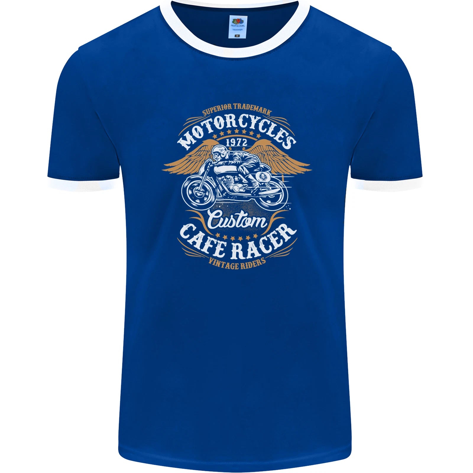 Biker Custom Cafe Racer Motorcycle Mens Ringer T-Shirt FotL