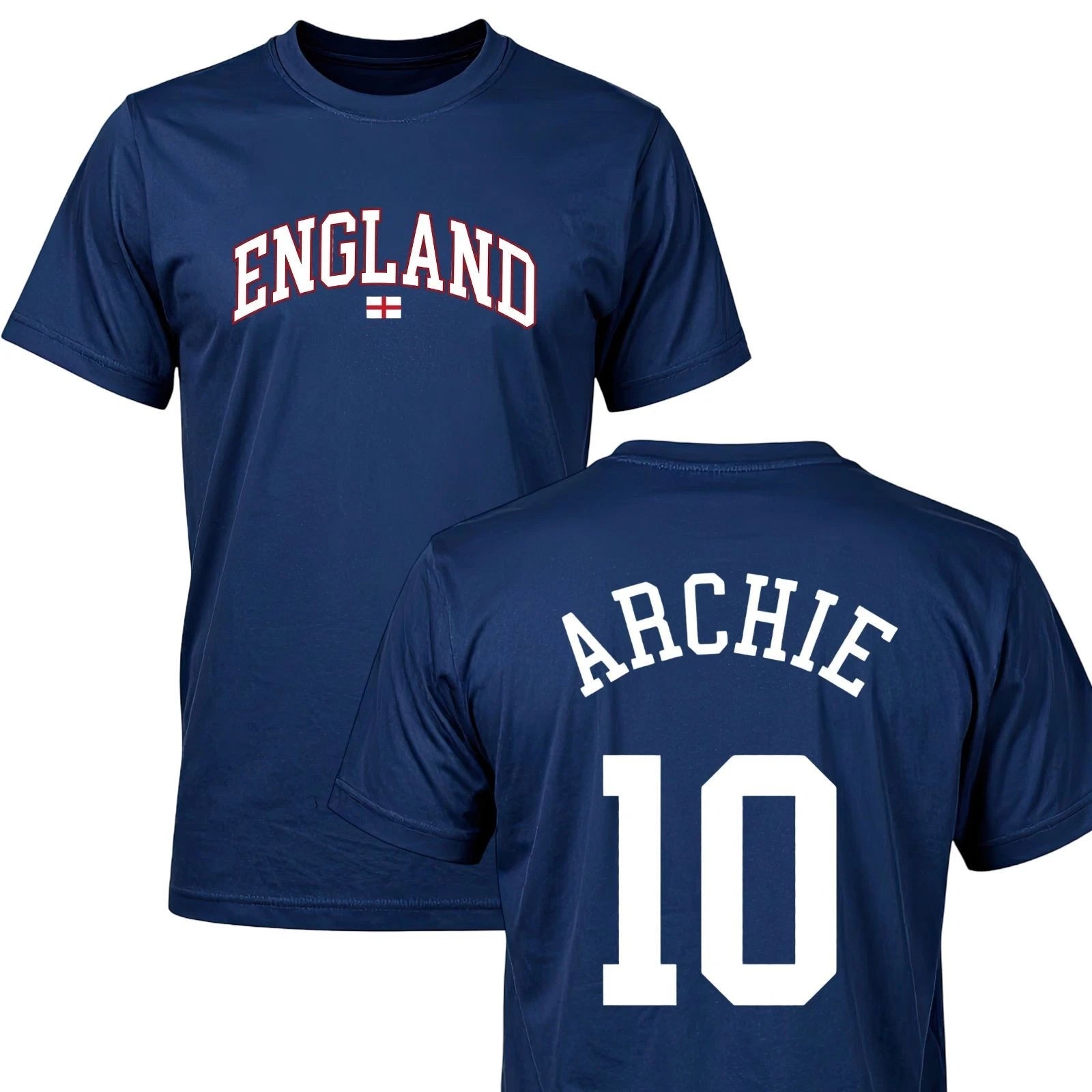 England Football T-shirt Personalised  Custom Name Age  Number Kid Adult Tee Top