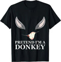 Pretend Im A Donkey Funny Halloween Cool Lazy Men Women Graphic T Shirt