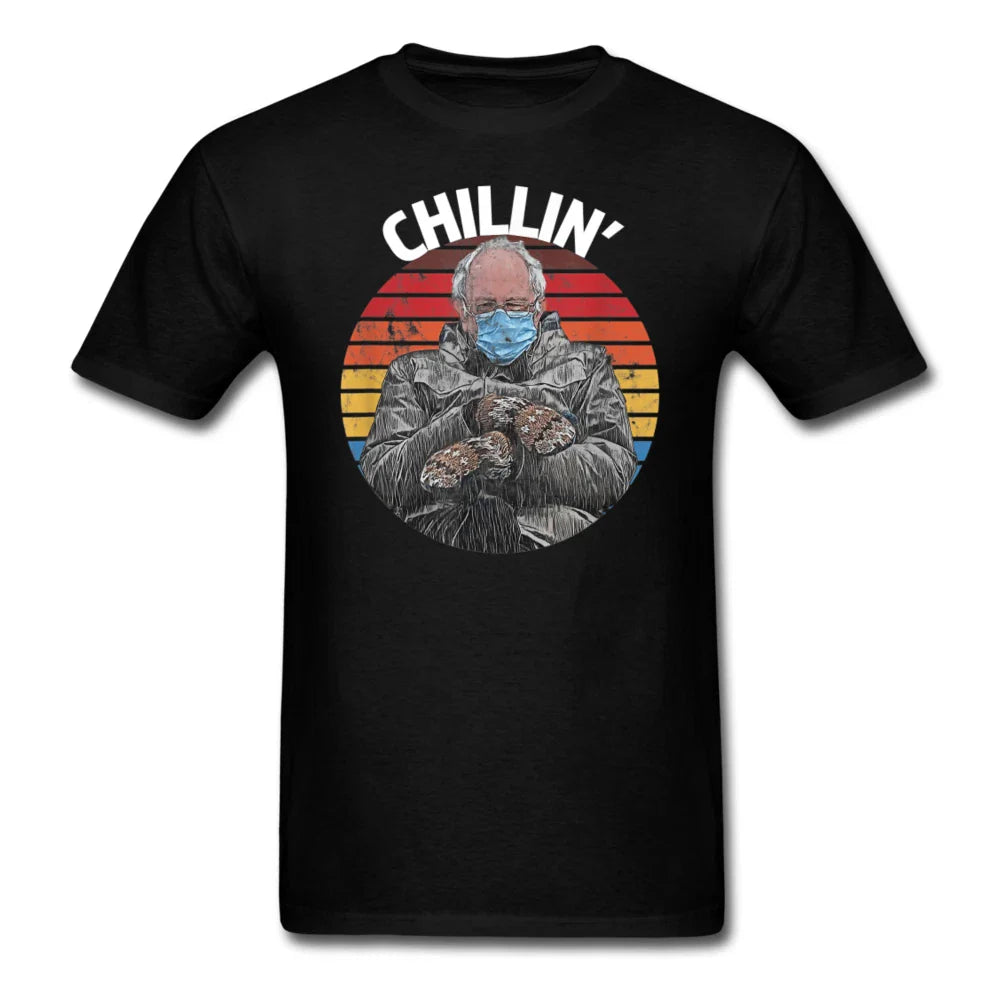 chillin' funny inauguration bernie sanders mittens meme T-Shirt Size S-6XL