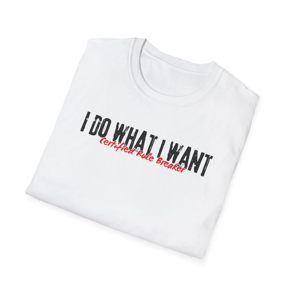 Funny Rule Breaker Tee, Sarcastic Graphic Top, Novelty Cotton Shirt, Humorous