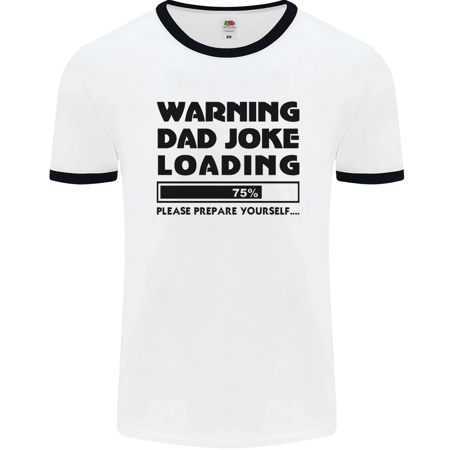 Warning Dad Joke Loading Fathers Day Funny Mens Ringer T-Shirt
