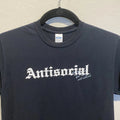 AntiSocial Tshirt Black Short Sleeve Gildan Cotton Introvert Graphic Print