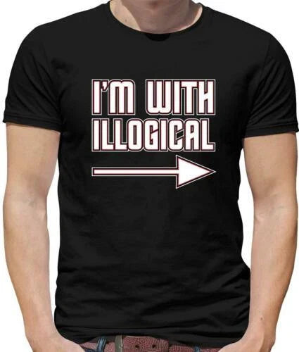 I'M Con Illogical Men's T-Shirt - Spok - Parody - Meme - Jokes - Funny -