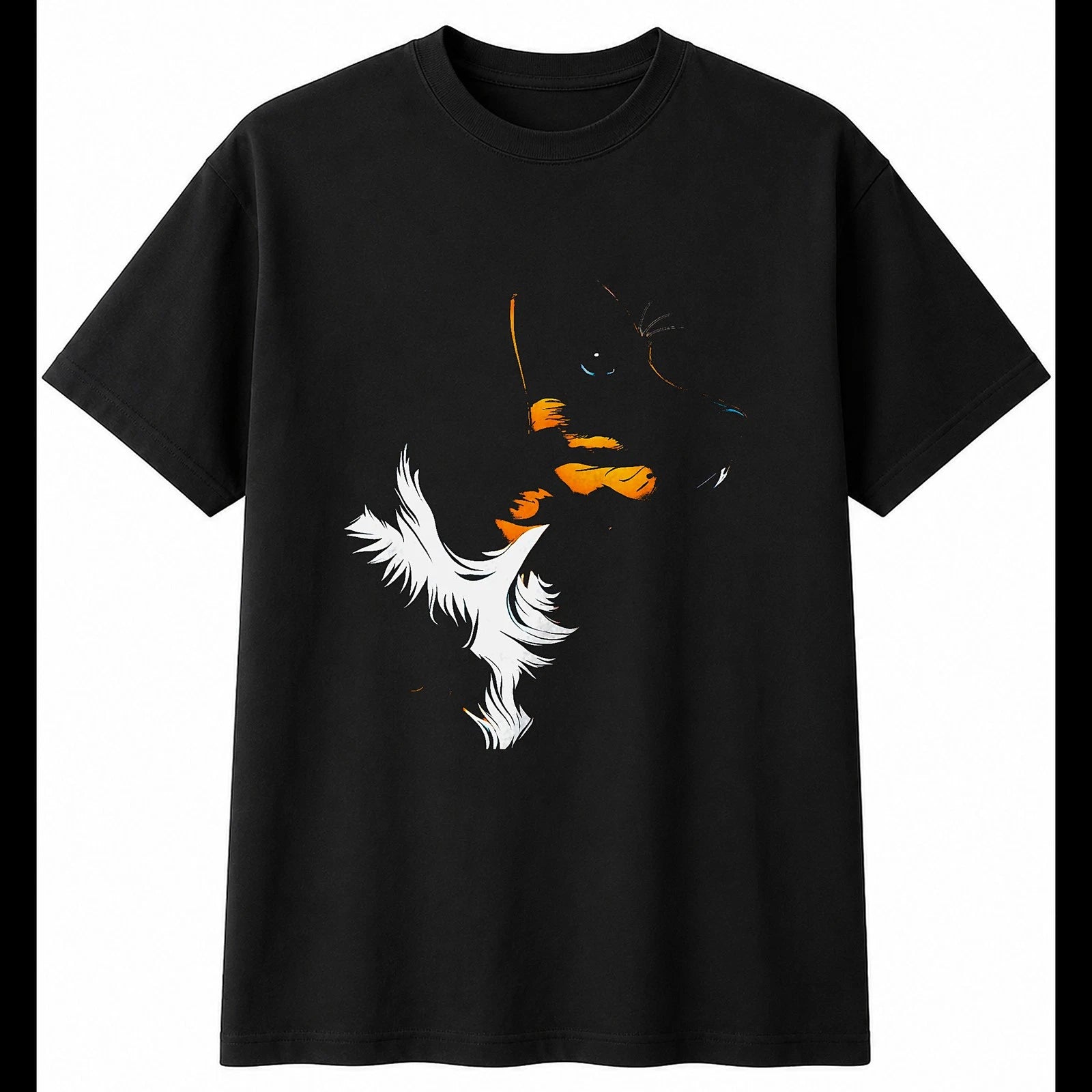 Puppy Torn Paper Dog Cute Mens T-Shirt Black 100% Cotton Birthday Kawaii