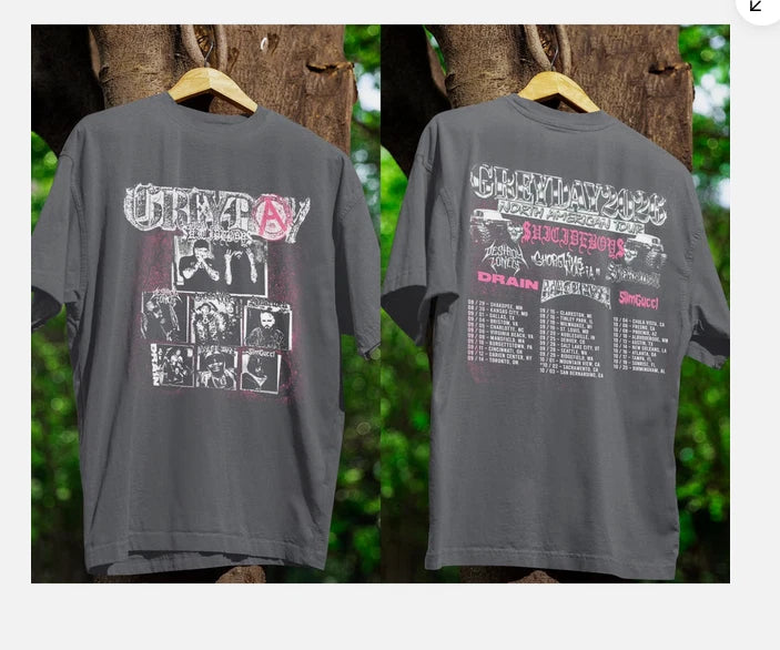 Grey Day 2026 Tour T-Shirt, Suicideboys Concert Merch, Vintage Graphic Tee