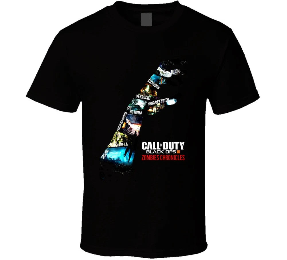 Call Of Duty  Zombie Chronicles Black Ops Iii Black T Shirt