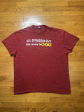 Vintage Mens All Stressed Out And No One To Choke Humor Funny T Shirt Sz 2XL